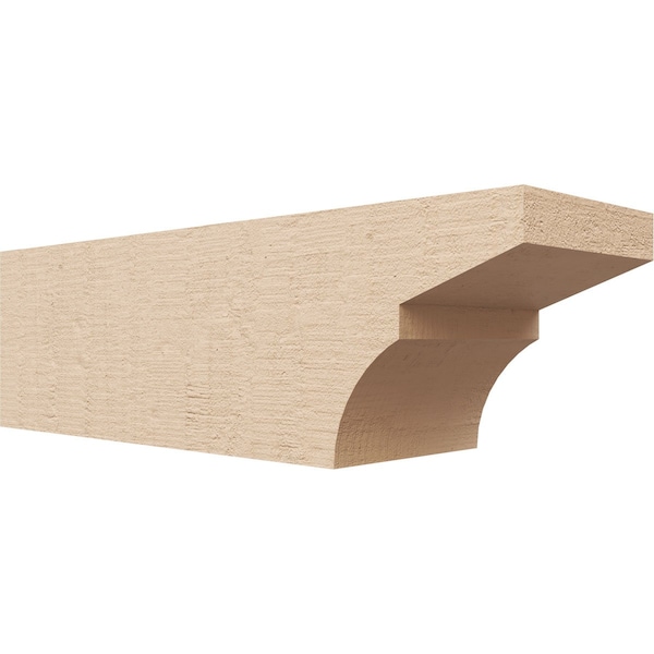 Ekena Millwork 6in. W x 6in. H x 20in. L Monterey Woodgrain TimberThane Rafter Tail, Primed Tan RFTUR06X06X20MONRCPR - main